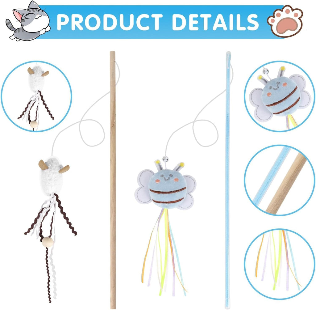 NOWFRESH Cat Toy Wand plush mouse design pet exercise accessories lifestyle view