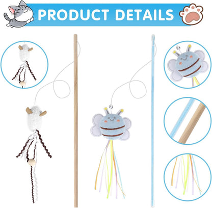 NOWFRESH Cat Toy Wand plush mouse design pet exercise accessories lifestyle view