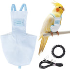 Superfindings parrot diaper and leash front view