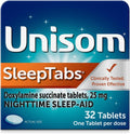 Unisom SleepTabs Nighttime Sleep Aid 32 Tablets front packaging view