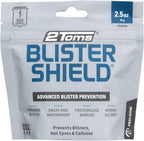 2Toms BlisterShield 2.5 Ounce Pouch front view blister prevention powder