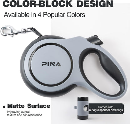 Pina dog leash extended showing full 26 feet length
