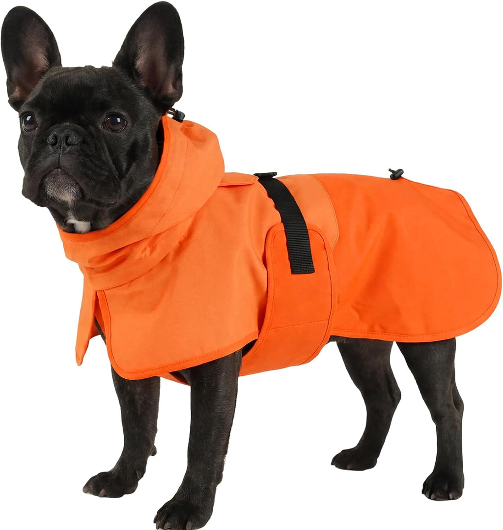 BRKURLEG Dog Raincoat Adjustable Dog Rain Jacket with Hood Dogs Waterproof Rainproof Jacket with Leash Hole Pet Poncho Rain Coat Poncho with Reflective Strip, Rose Red, XXL - Image 13