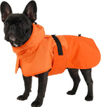 BRKURLEG Dog Raincoat Adjustable Dog Rain Jacket with Hood Dogs Waterproof Rainproof Jacket with Leash Hole Pet Poncho Rain Coat Poncho with Reflective Strip, Rose Red, XXL - Image 13