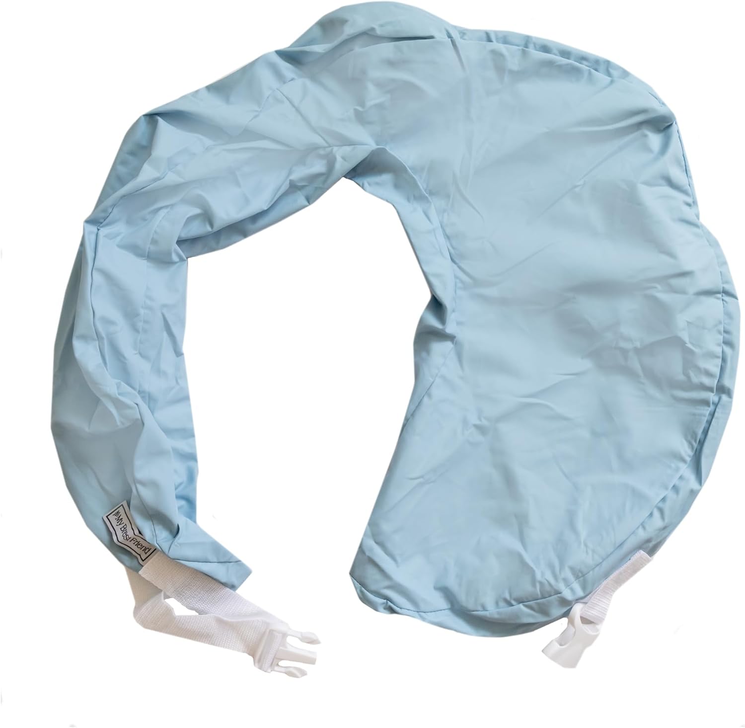 My Brest Friend Original Nursing Pillow Slipcover front view in blue