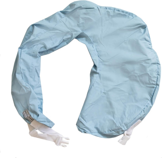 My Brest Friend Original Nursing Pillow Slipcover front view in blue