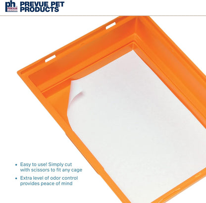 Using scissors to cut Prevue T3 liner to cage size
