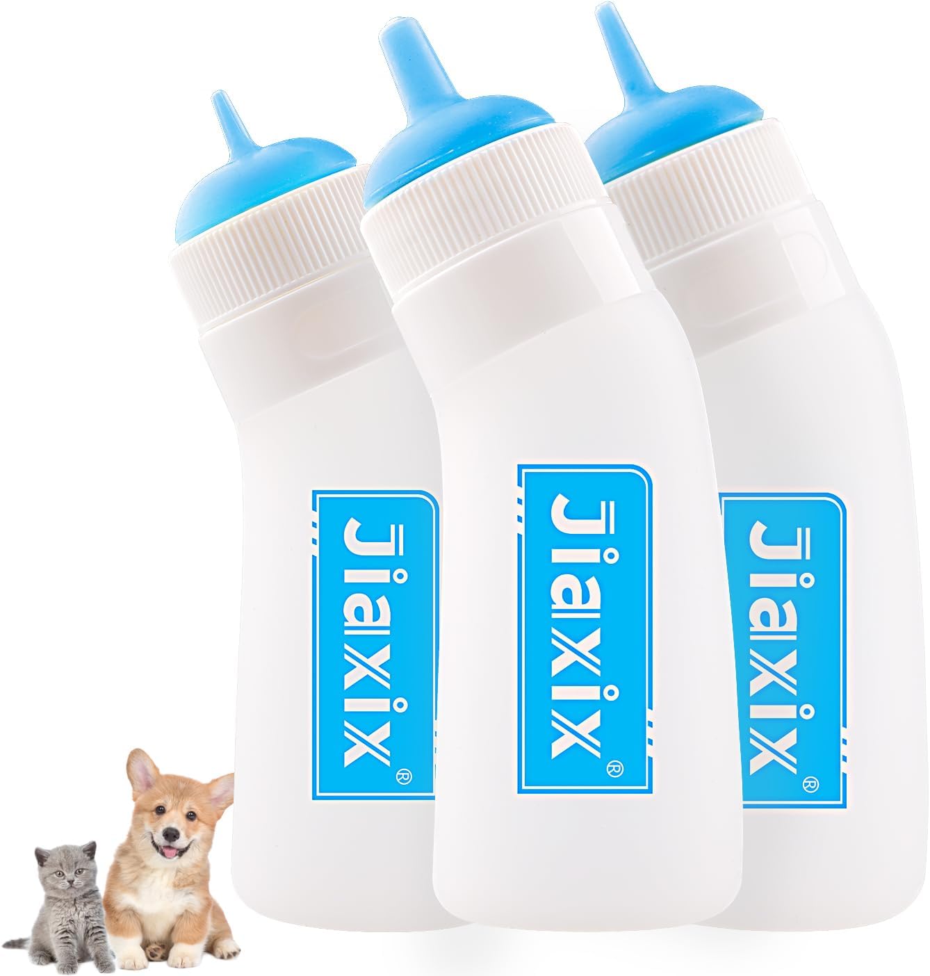 3 Pack Kitten Silicone Nursing Bottle,Silicone Feeding Nipple, Reusable Newborn Kitten Supplies, Suitable for Feeding Kitten, Puppy, Rabbit, Hamster (Yellow, Small) - Image 10