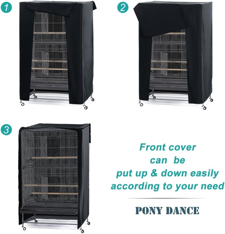 Close up of heavy-duty triple-woven fabric texture on bird cage cover