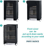 Close up of heavy-duty triple-woven fabric texture on bird cage cover