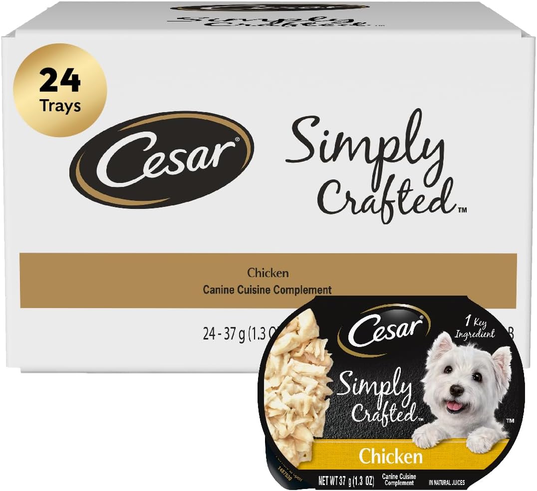 Cesar Simply Crafted Adult Wet Dog Food Toppers for Dry Food, Chicken, 1.3 oz Tubs, 10 Count - Image 14