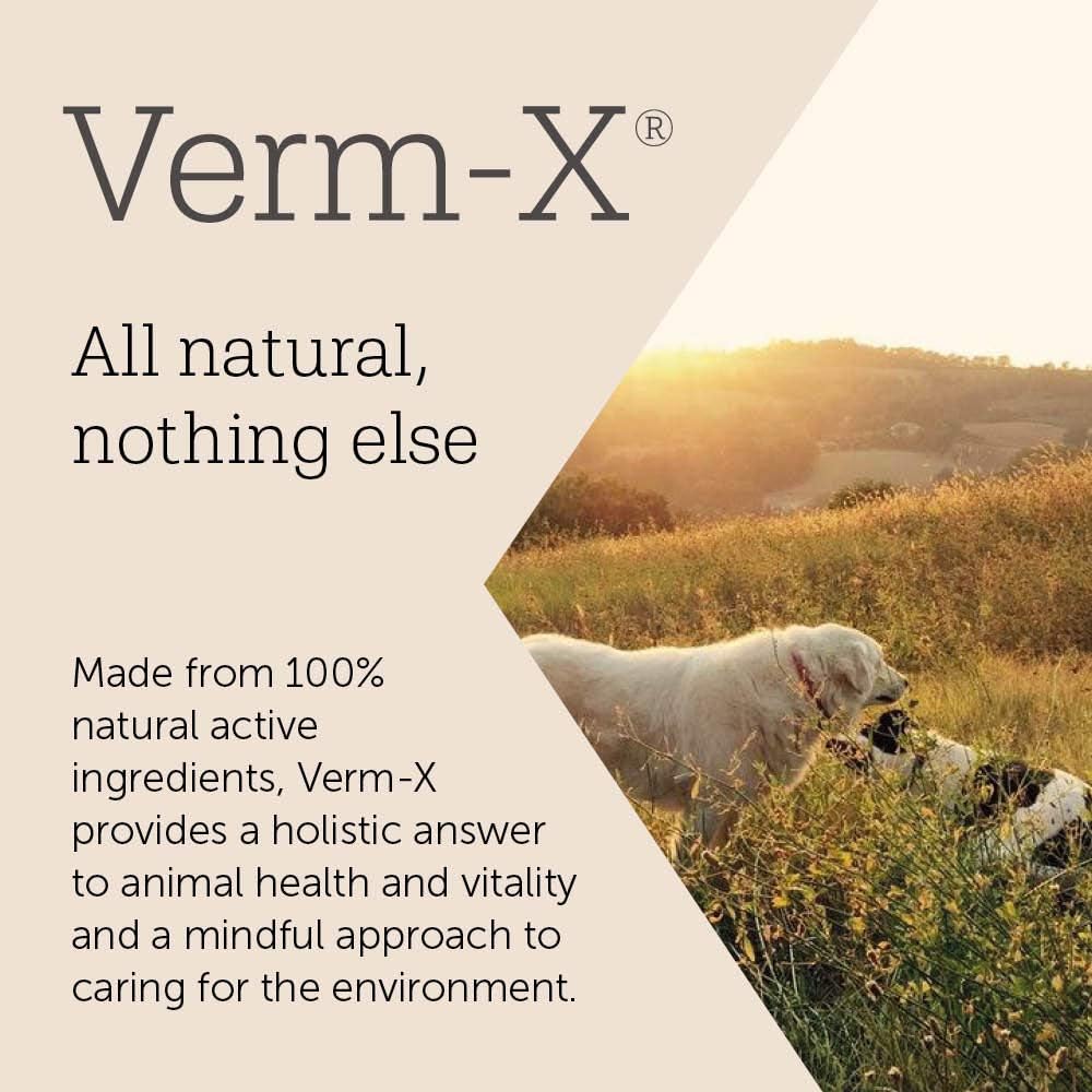 Verm-X 250 milliliter herbal supplement bottle with cap