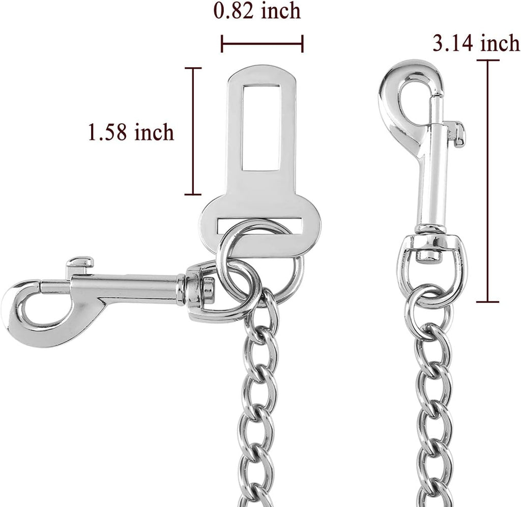 Pet vehicle restraint attached to car latch