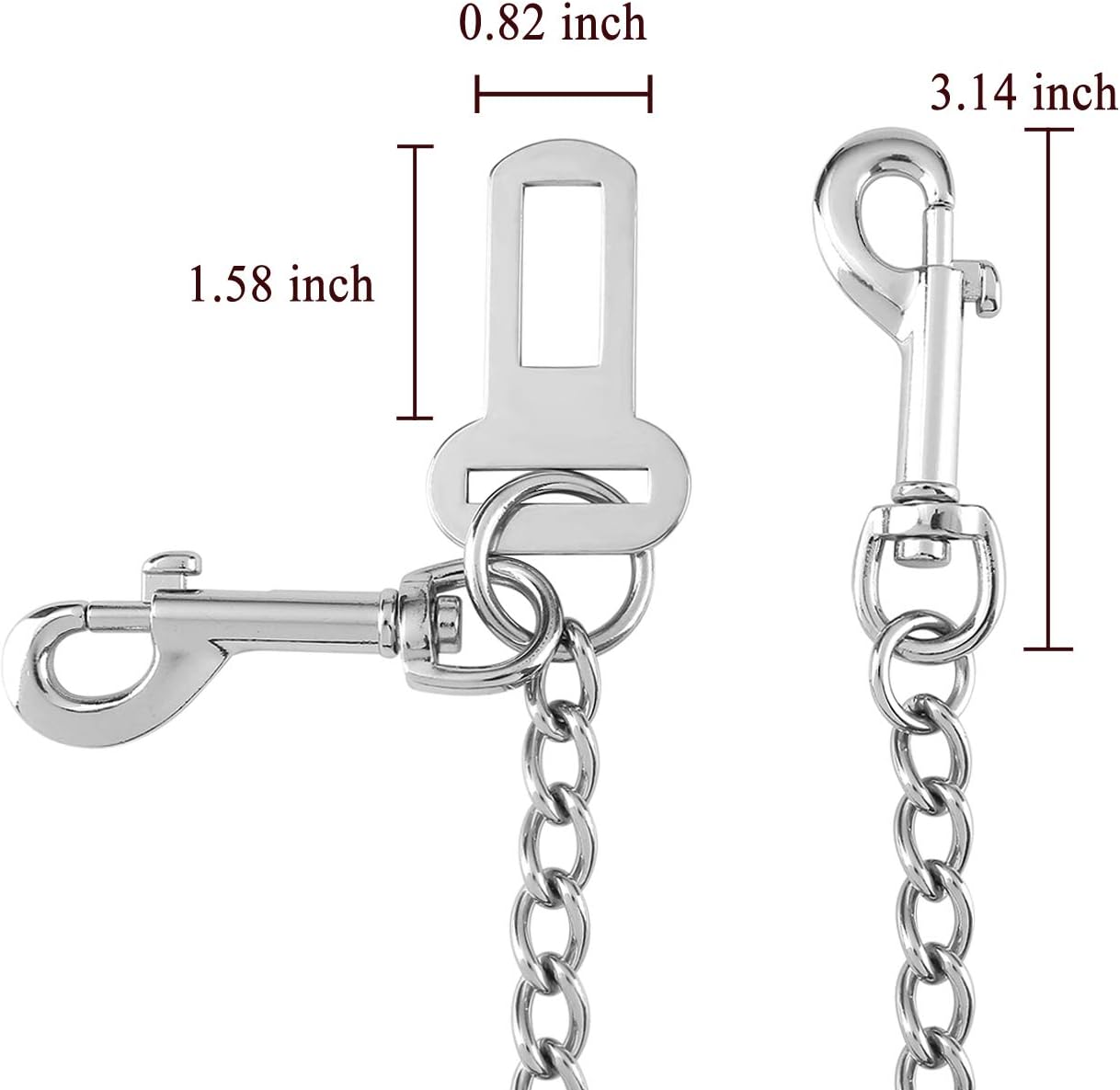 Pet vehicle restraint attached to car latch