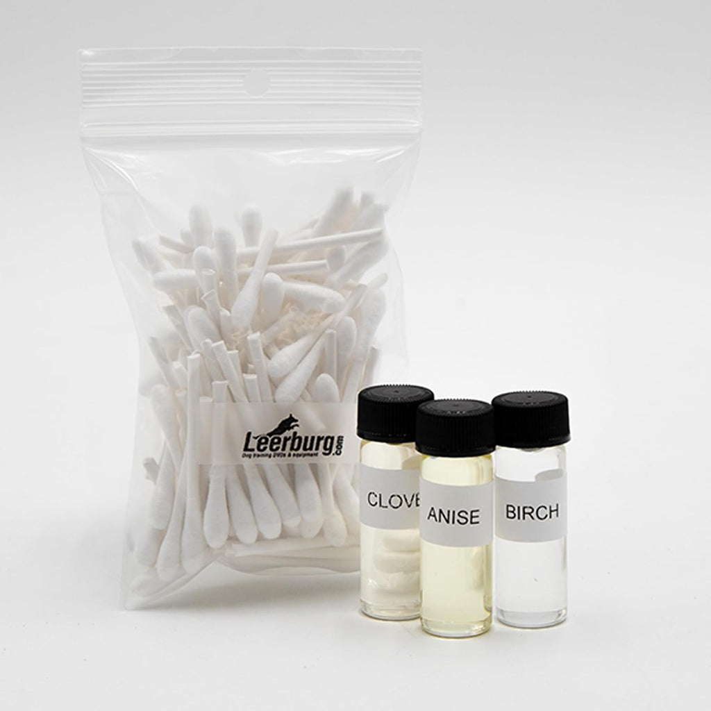 Leerburg AKC/NACSW/CKC/UKC Scent Work Refill Kits, Essential Oils & Swabs for Dog Training - Scent Work Training Essential Oils Vary with Dog Sport Kit: Anise, Clove, Birch, Cypress, Myrrh, Vetiver - Image 9