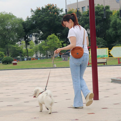 Dog Treat Pouch with Pet Training Clicker, Detachable Dog Puppy Training Treat Bag, 900D Oxford Cloth Magnetic Closure Small Dog Poop Bag Holder for Travel or Outdoor Use - Image 9