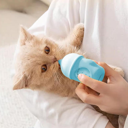 Holdes non toxic food grade silicone kitten bottle feeding kit components.