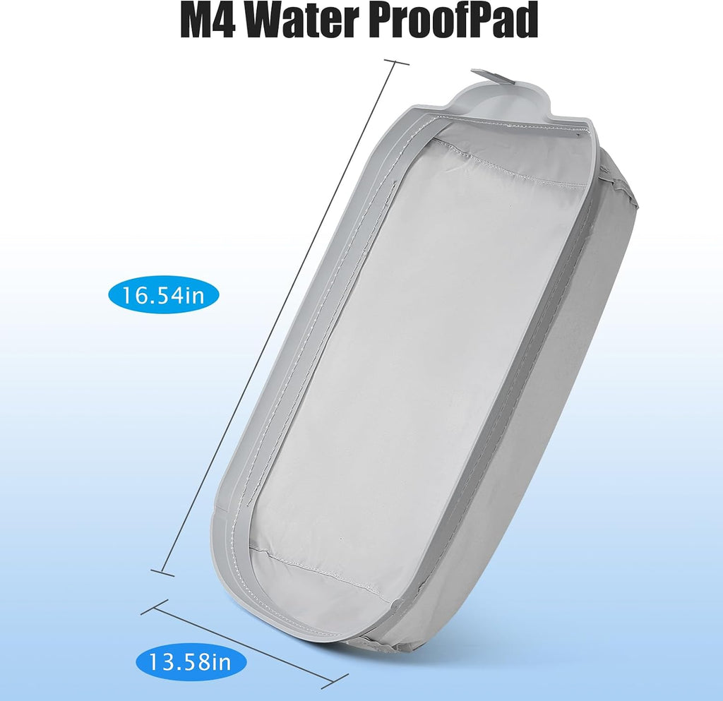 Two pack of Fumoi plastic litter box liner pads highlighting the leak proof texture.