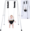 Hapfan baby jumper and toddler swing front view with white frame