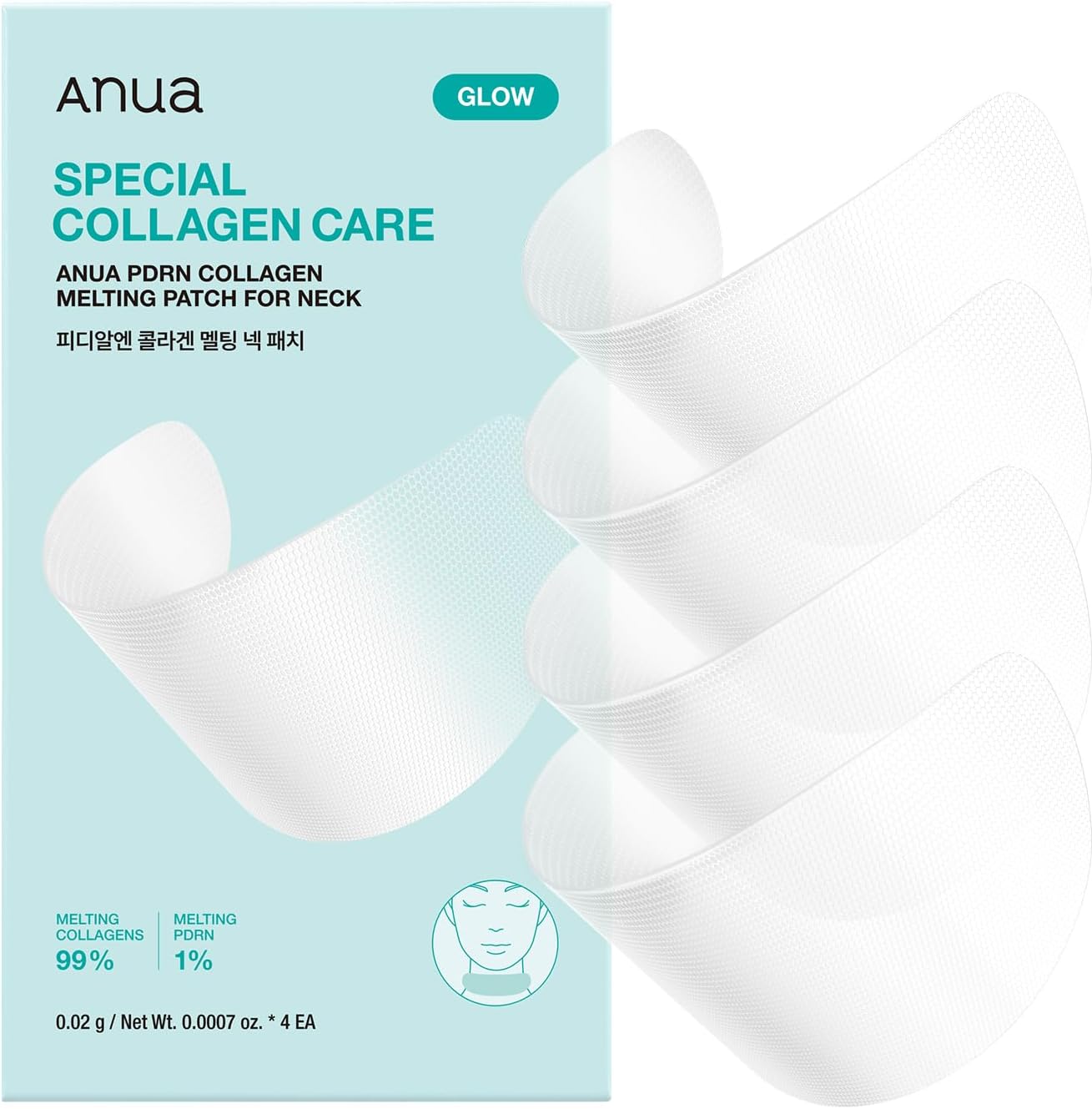 Anua PDRN Collagen Melting Patch for Neck front view packaging