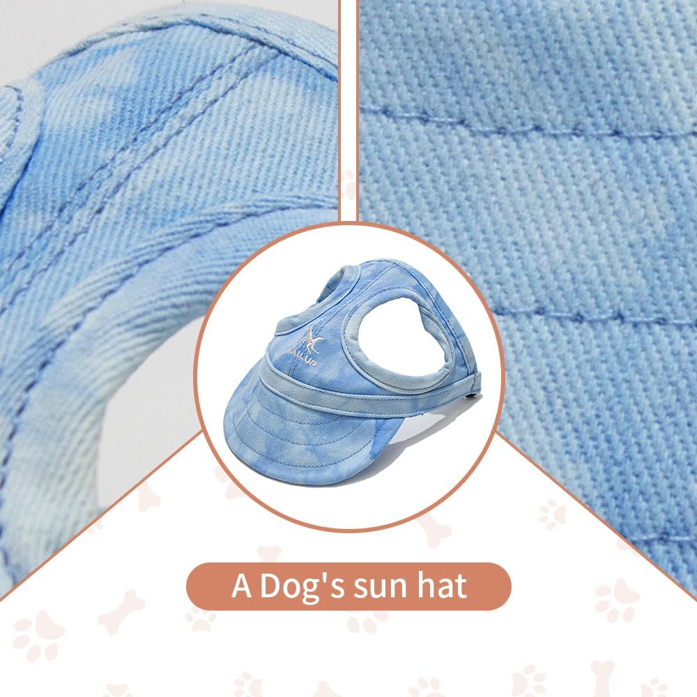 Close up of adjustable neck strap on Auiepet dog hat