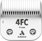 Andis carbon infused steel ceramic pet blade showcasing deep teeth and rust resistant chrome finish