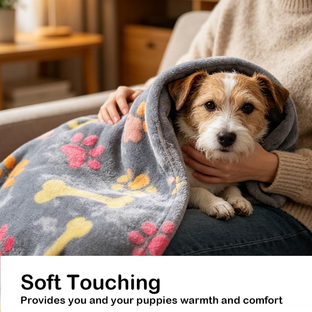 Small pet blanket 23x16 inches packaged and ready for travel use