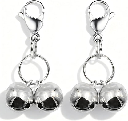 Lifestyle shot of the metallic pink pet pendant charm highlighting its high visibility color and gloss finish