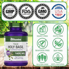 Tnvitamins Holy Basil 8 month supply bottle side profile