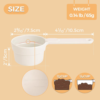 Msbc pet food measuring scoop with long handle
