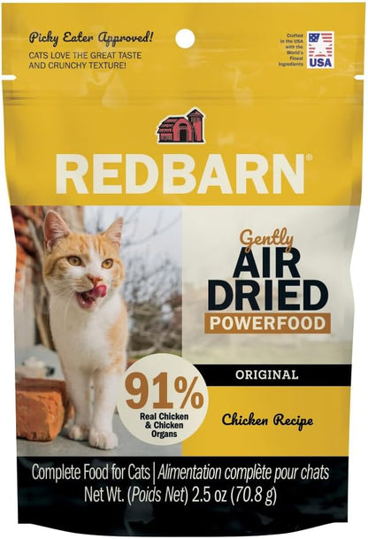 Redbarn Air Dried Powerfood for Cats with Real Chicken - Made in USA High Protein, Grain-Free Dry Cat Kitten Food Full Meal or Topper for Picky Eaters Supports Energy & Healthy Skin Coat - 2 lb Bag - Image 9
