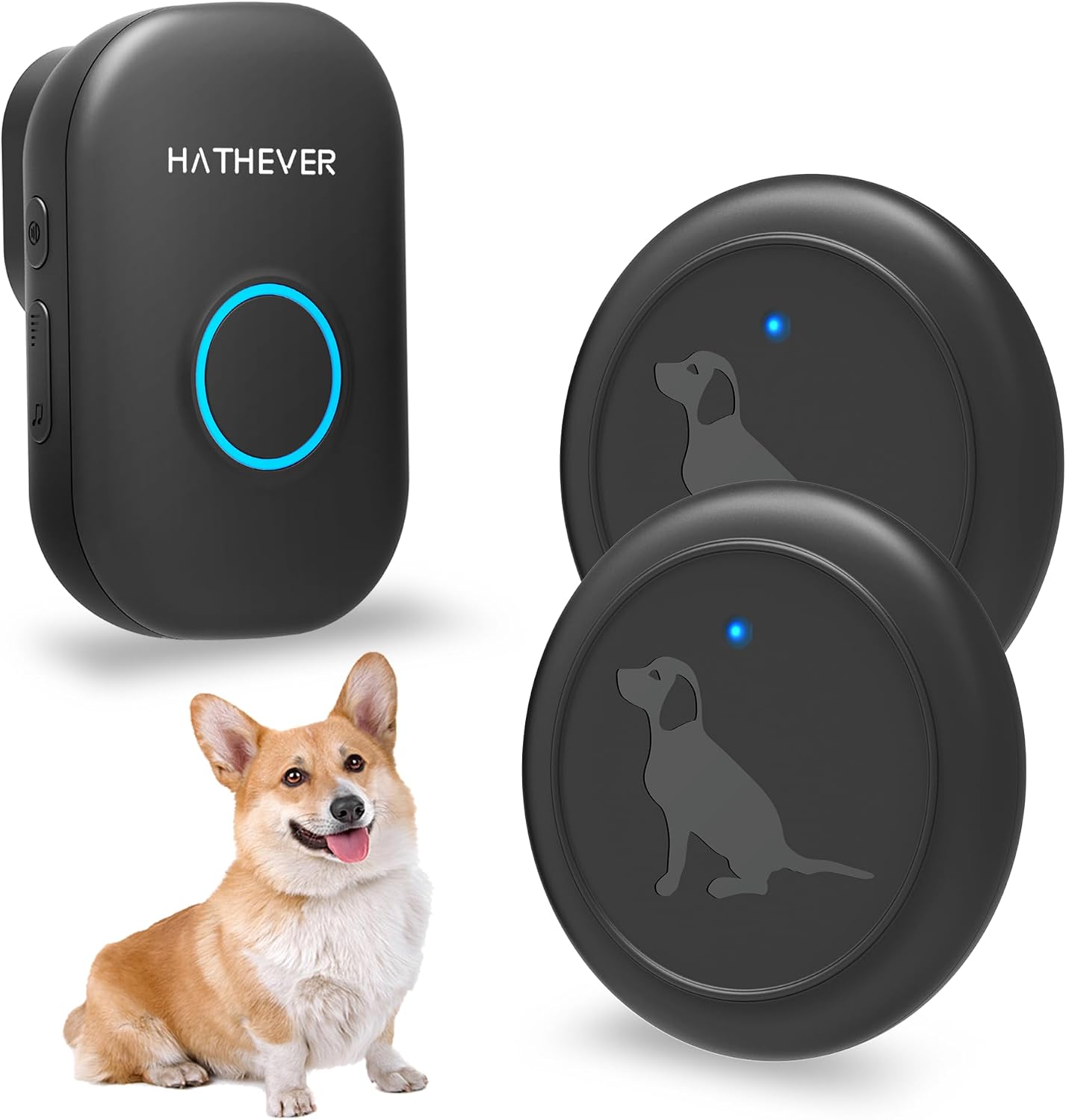Hathever wireless dog doorbell front view for potty training