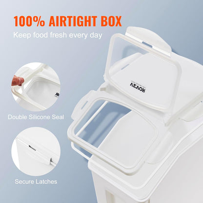 Vevor 15 liter kitchen storage bin with wheels
