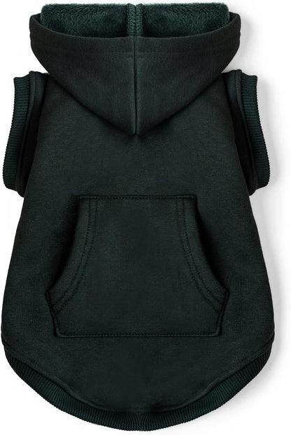 Koneseve Dog Hoodie Fleece Puppy Clothes Warm Sweater with Hat for Small Dogs Cat Hooded Shirt Kitten Pet Basic Hoodies Sweatshirt with Pocket Doggie Soft Winter Coat Apparel (Grey; L) - Image 13