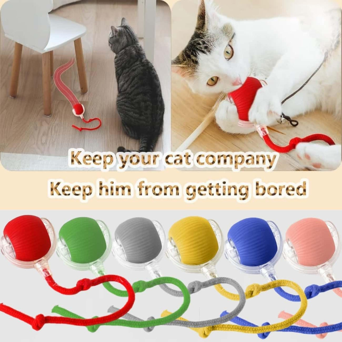 Durable silicone cat toy for bored indoor pets