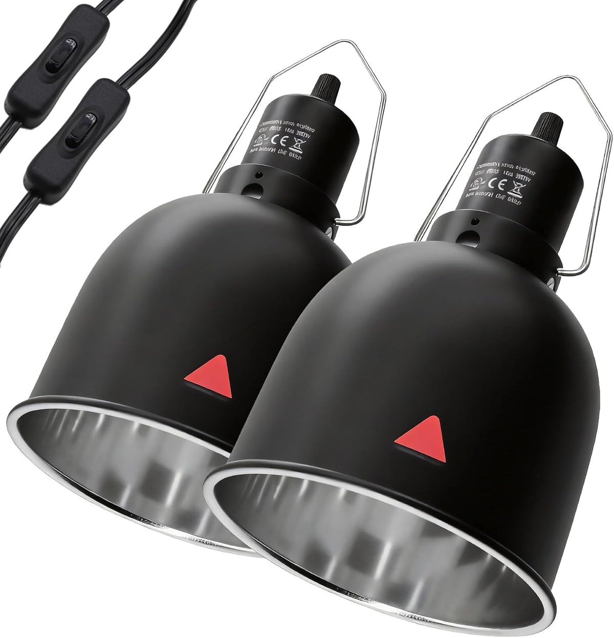 Mecesor reptile light fixture front view deep dome lamp for terrariums