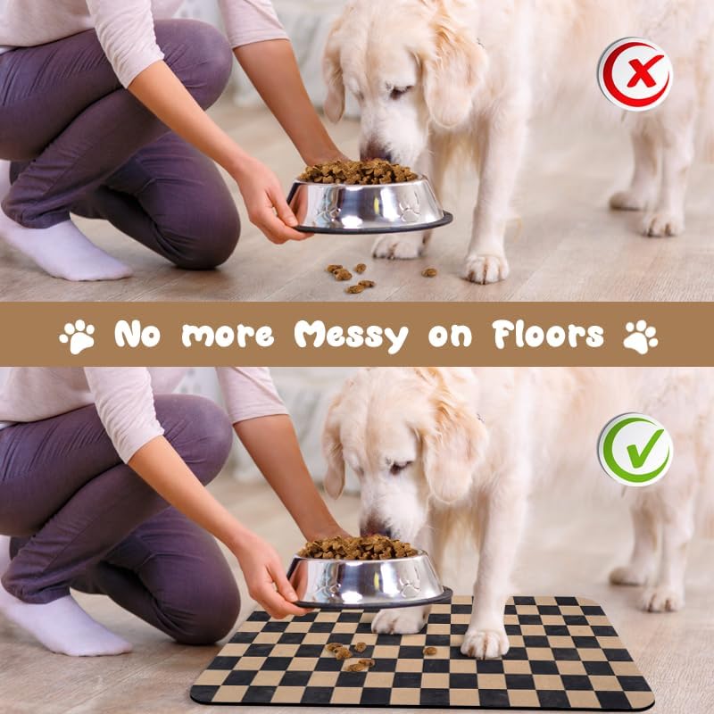 Zoeeya dog feeding mat non-slip rubber backing detail