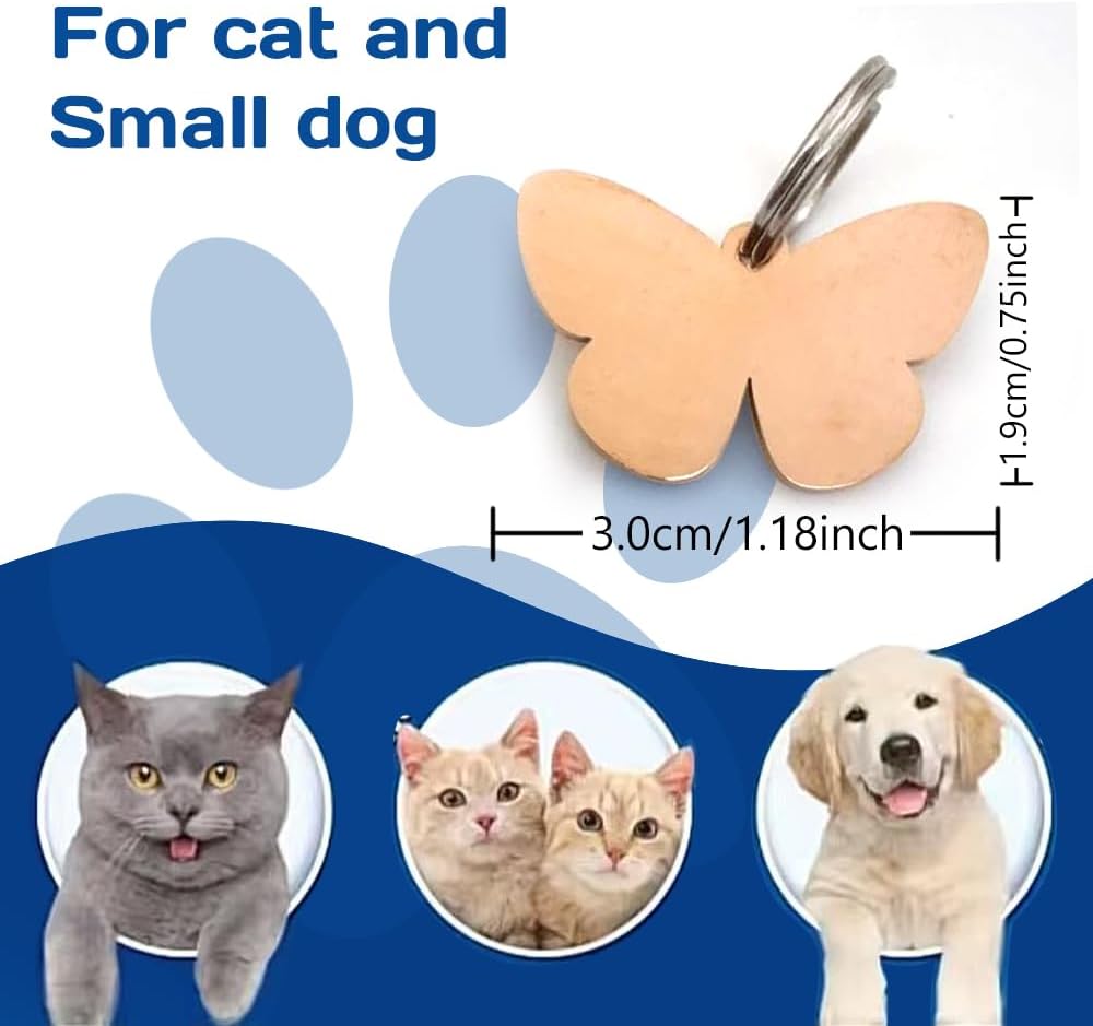 Rainbow finish stainless steel pet charm with split ring attachment.
