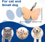 Rainbow finish stainless steel pet charm with split ring attachment.