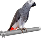 KATUMO Parrot Perch - Stainless Steel African Grey Perch Bird Cage Accessories for Small to Large Parrots (11.8 x 1.2 inch) - Image 9