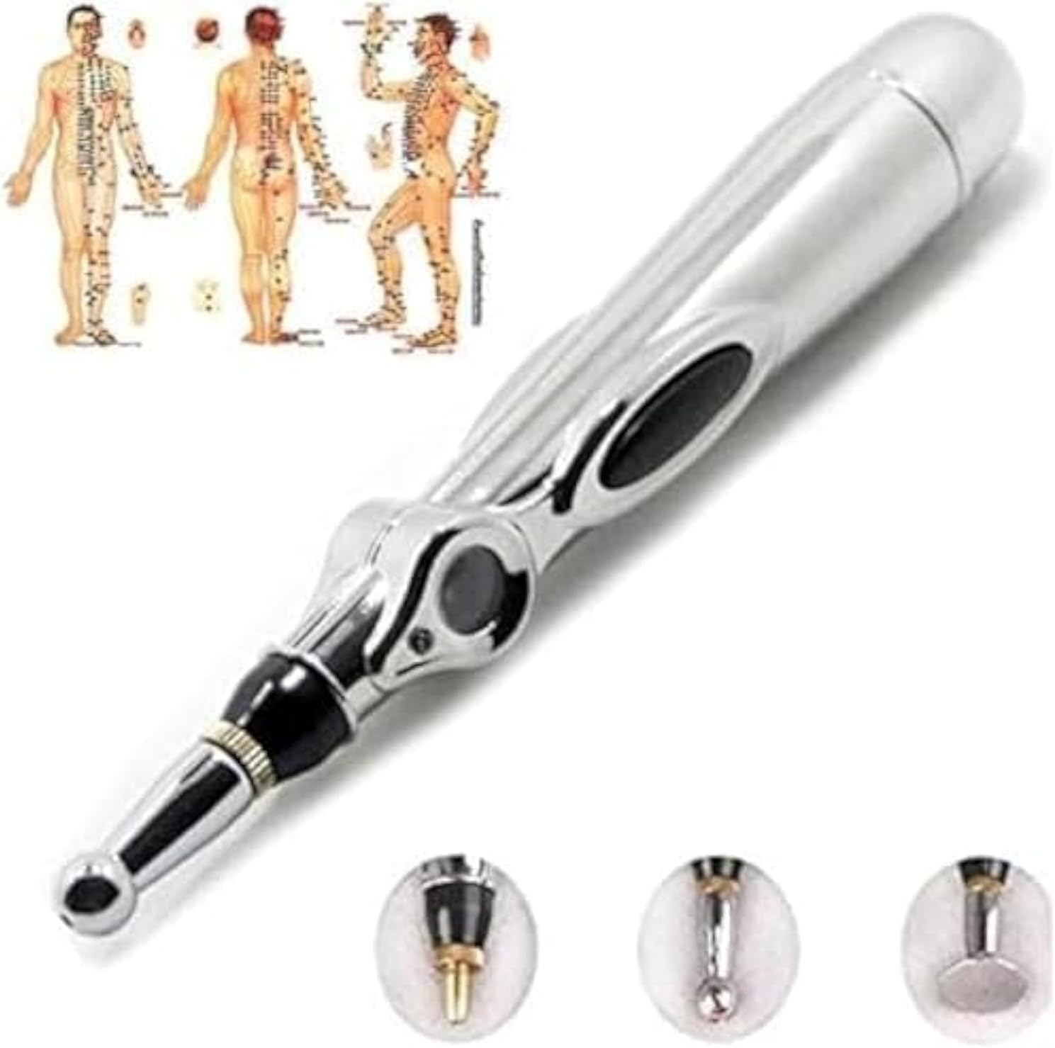 Zeerkeer 3-in-1 Electronic Acupuncture Pen front view for meridian pulse therapy.