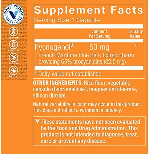 The Vitamin Shoppe French maritime pine bark supplement capsules for heart health