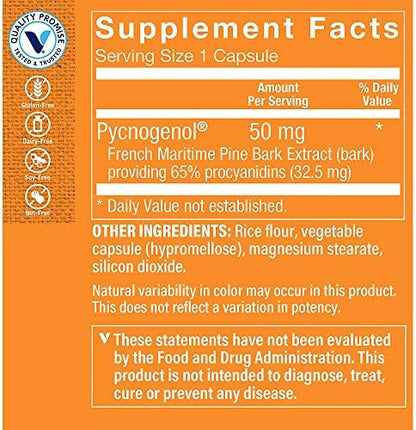 The Vitamin Shoppe French maritime pine bark supplement capsules for heart health