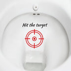 Teswey toilet target aiming stickers front view with bullseye design