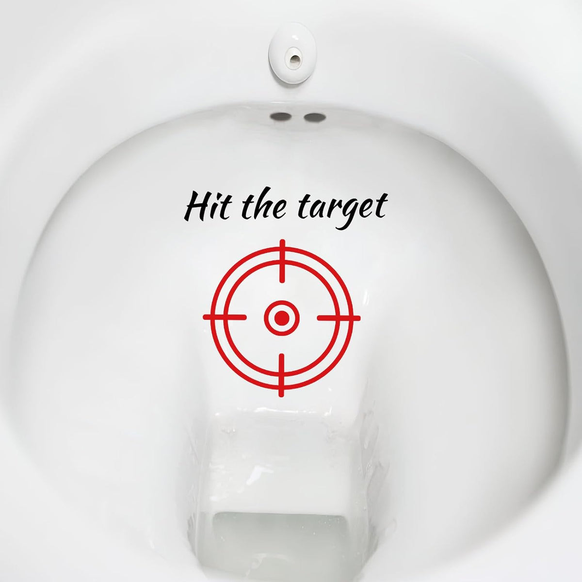 Teswey toilet target aiming stickers front view with bullseye design