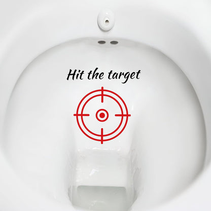 Teswey toilet target aiming stickers front view with bullseye design