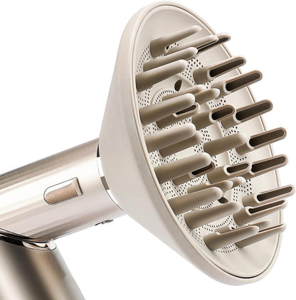 Chivixe Extra Large Diffuser Attachment front view showcasing the wide 6.3-inch bowl design for curly hair styling.