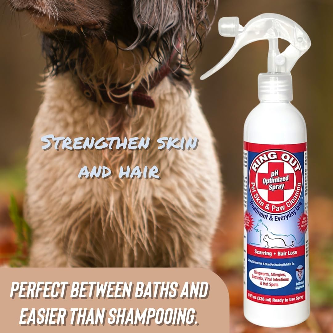 Close-up of the eight ounce packaging showing usage instructions for pets.