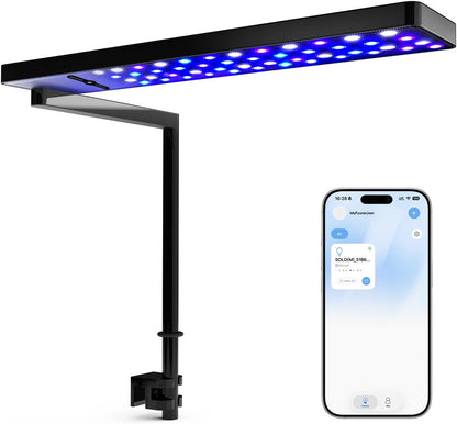 Premium retail packaging box for the authentic FZONE Solo Series Nano LED aquarium light imported from USA
