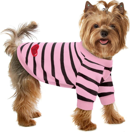 Pet Dog Striped T-Shirt Dogs Cats Cotton Vest Spring Summer Pet Apparel Tee Shirt Suitable for Small and Medium Large Pets French Bulldog Bichon - Image 11